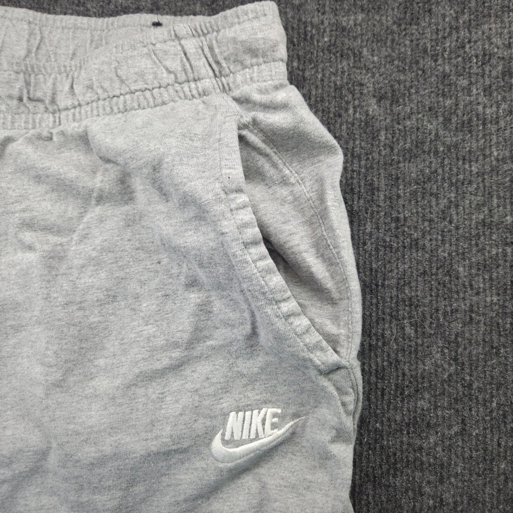 Nike Joggers Mens L Gray Cotton Blend Athletic Fit Sweatpants Embroidered Logo